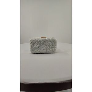 Lulu's White Beaded Clutch